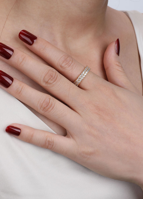 zirconia ring hk, gold ring hong kong, mila ring, 18k gold plated jewelry hk, elegant rings for women, daily wear ring hk, gift for her hong kong, the sockist jewelry